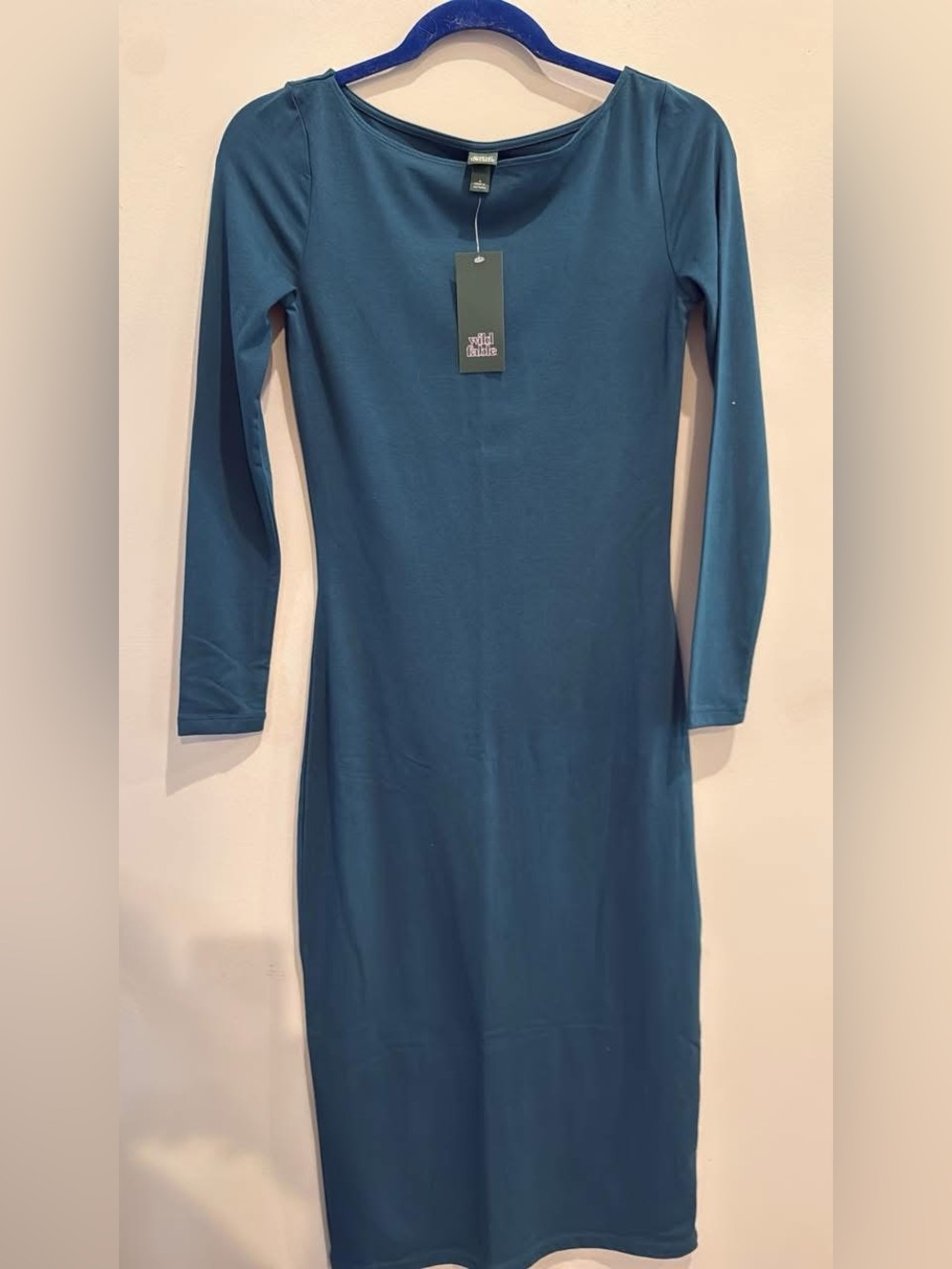Long Sleeve Teal Bodycon Dress